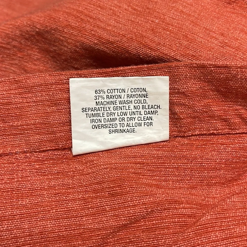 Crate & Barrel Linden Tablecloth in Nectarine